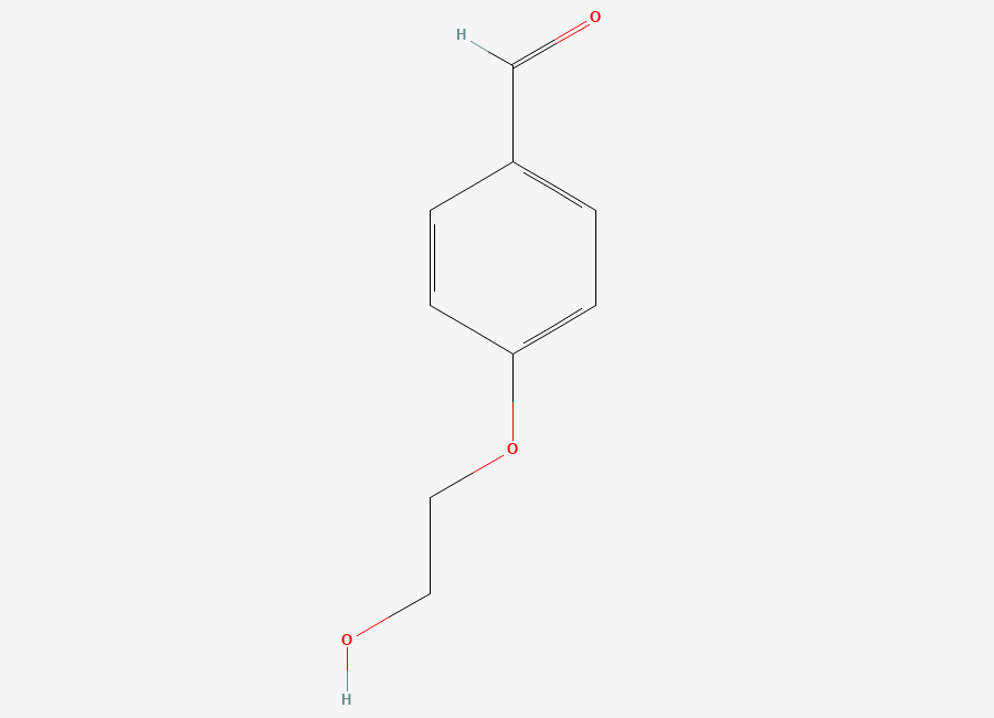 Two-dimensional chemical structure of Benzaldehyde, 4-(2-hydroxyethoxy)-