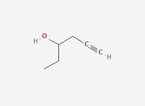 Two-dimensional chemical structure of 5-Hexyn-3-ol