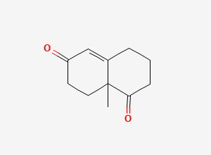 Two-dimensional chemical structure of (+-)-Wieland-Miescher ketone