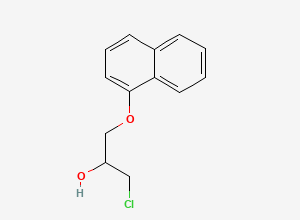 Two-dimensional chemical structure of 1-Chloro-3-(1-naphthyloxy)-2-propanol