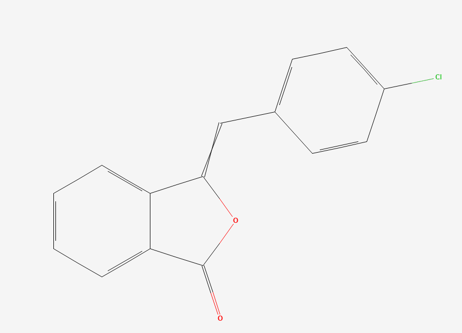 Two-dimensional chemical structure of 3-(4-Chlorobenzal)phthalide