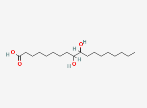 Two-dimensional chemical structure of 9,10-Dihydroxystearic acid