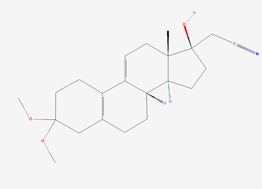 Two-dimensional chemical structure of Dienogest EP Impurity E, CAS 102193-41-9