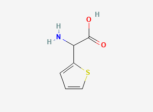 Two-dimensional chemical structure of 2-Thiopheneacetic acid, alpha-amino-, (-)-