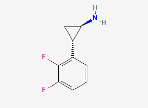 Two-dimensional chemical structure of (1R,2S)-2-(2,3-Difluorophenyl)cyclopropanamine/ Ticagrelor Related Compound 94, CAS 1427524-53-5