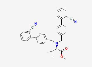 Two-dimensional chemical structure of methyl bis((2'-cyano-[1,1'-biphenyl]-4-yl)methyl)-L-valinate