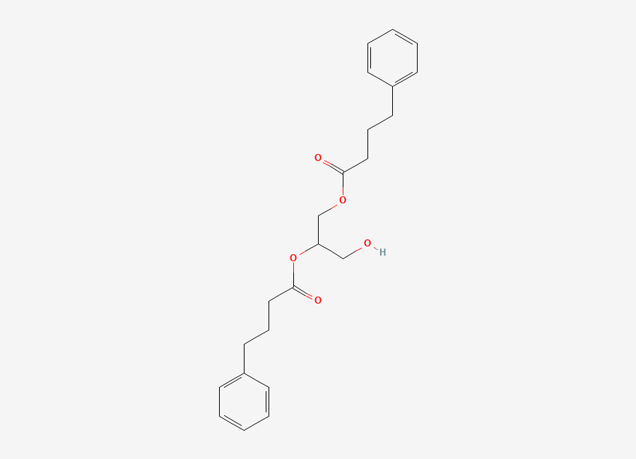 Two-dimensional chemical structure of 3-Hydroxypropane-1,2-diyl bis(4-phenylbutanoate), CAS 1443417-10-4