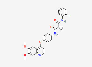 Two-dimensional chemical structure of Cabozantinib 2-Fluoro Impurity
