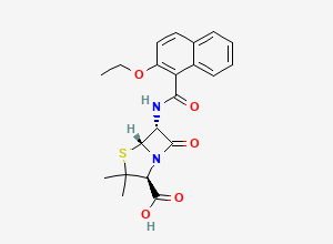 Two-dimensional chemical structure of Nafcillin, CAS 147-52-4