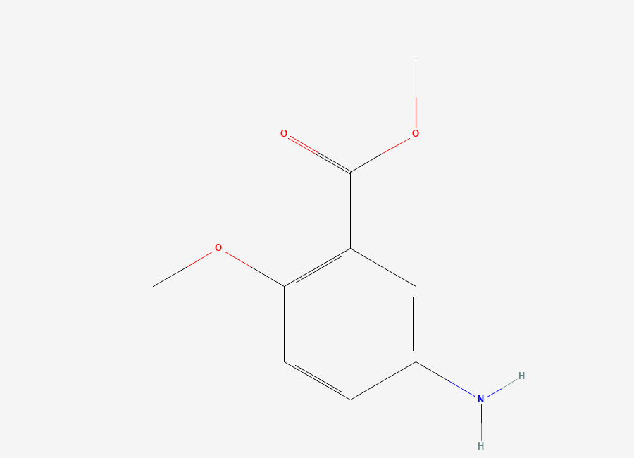 Two-dimensional chemical structure of Methyl 5-amino-o-anisate