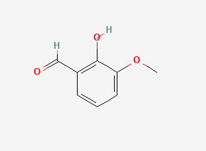 Two-dimensional chemical structure of 2-Vanillin, CAS 148-53-8