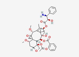 Two-dimensional chemical structure of Cabazitaxel Amine/ Cabazitaxel Free Amine/ Cabazitaxel Des-t-BOC Impurity, CAS 1638286-64-2