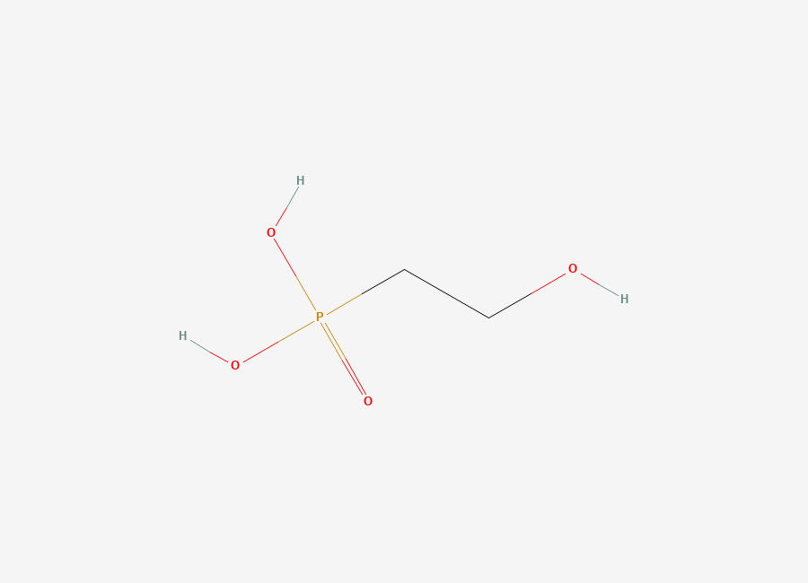 Two-dimensional chemical structure of 2-Hydroxyethanephosphonic acid