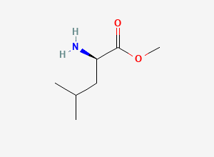 Two-dimensional chemical structure of D-Leucine, methyl ester