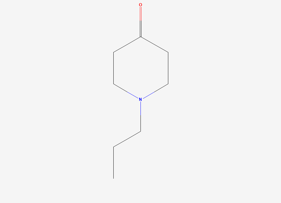 Two-dimensional chemical structure of 1-Propyl-4-piperidone
