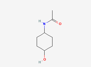Two-dimensional chemical structure of (N-4-hydroxycyclohexyl) Acetamide, CAS 23363-88-4