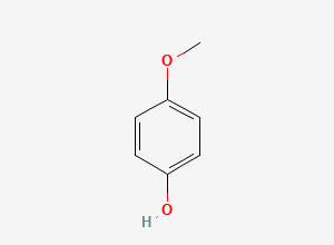 Two-dimensional chemical structure of p-Hydroxyanisole, CAS 150-76-5