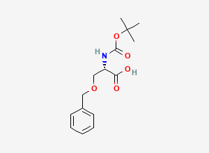 Two-dimensional chemical structure of L-Serine, N-[(1,1-dimethylethoxy)carbonyl]-O-(phenylmethyl)-