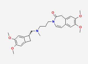 Two-dimensional chemical structure of R-Dehydro Ivabradine, CAS 1232191-55-7