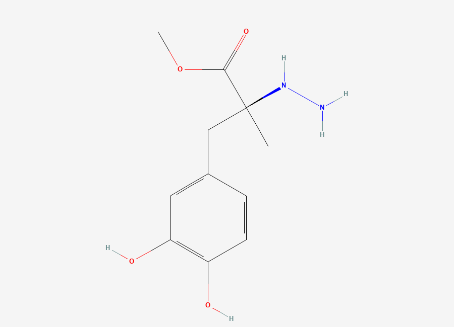 Two-dimensional chemical structure of Carbidopa EP Impurity E / (S)-Carbidopa Methyl Ester, CAS 52514-63-3