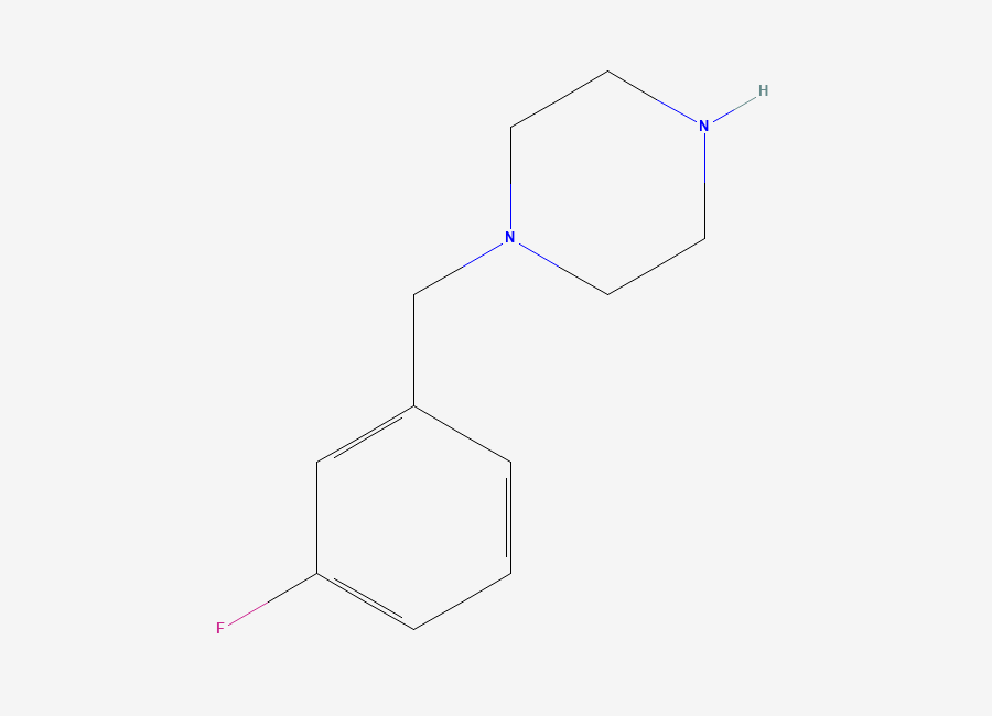 Two-dimensional chemical structure of 1-(3-Fluorobenzyl)piperazine