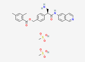 Two-dimensional chemical structure of Netarsudil Mesylate, CAS 1422144-42-0
