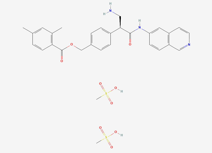 Two-dimensional chemical structure of Netarsudil Mesylate, CAS 1422144-42-0