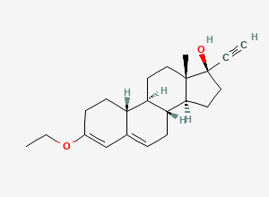 Two-dimensional chemical structure of Norethindrone EP Impurity F / Norethindrone 3-Ethoxy Impurity, CAS 96487-85-3