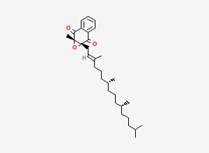 Two-dimensional chemical structure of Phytomenadione EP Impurity B / Phytomenadione trans-Epoxy Isomer / Phytonadione trans-Epoxy Isomer, CAS 85955-78-8