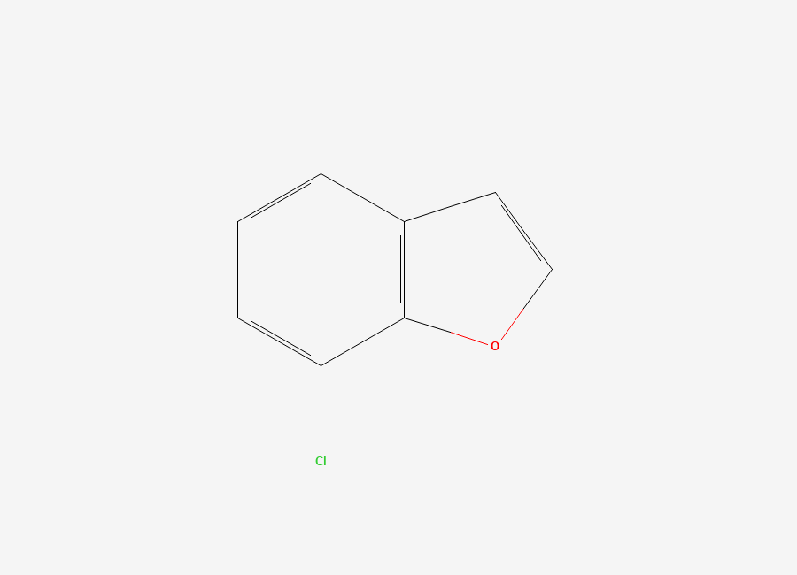 Two-dimensional chemical structure of 7-Chlorobenzofuran