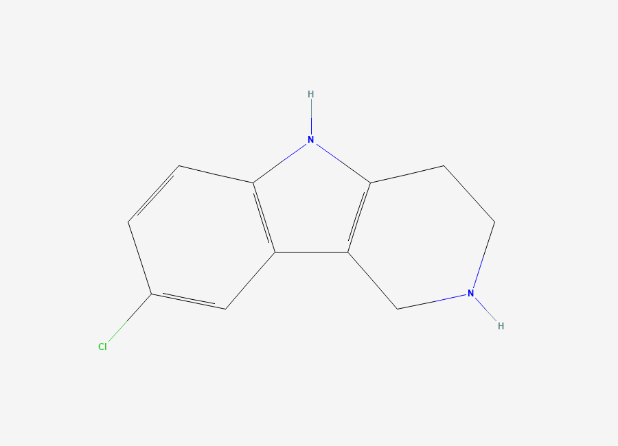 Two-dimensional chemical structure of 8-Chloro-2,3,4,5-tetrahydro-1H-pyrido(4,3-b)indole
