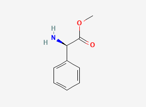 Two-dimensional chemical structure of Bacampicillin EP Impurity G / Methyl D-Phenylglycinate, CAS 24461-61-8