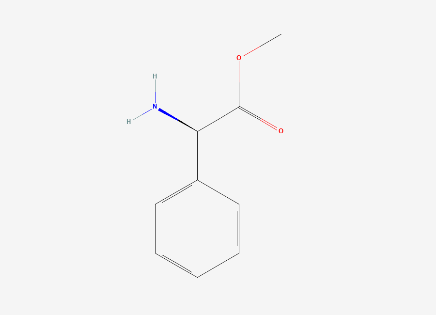 Two-dimensional chemical structure of Bacampicillin EP Impurity G / Methyl D-Phenylglycinate, CAS 24461-61-8