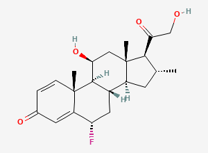 Two-dimensional chemical structure of Fluocortolone, CAS 152-97-6