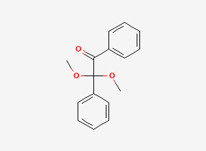 Two-dimensional chemical structure of 2,2-Dimethoxy-2-Phenylacetophenone, CAS 24650-42-8