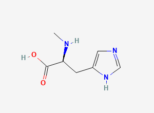 Two-dimensional chemical structure of N-methyl-L-histidine