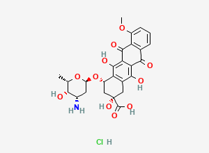 Two-dimensional chemical structure of 8-Desacetyl-8-carboxy Daunorubicin Hydrochloride, CAS 58199-96-5