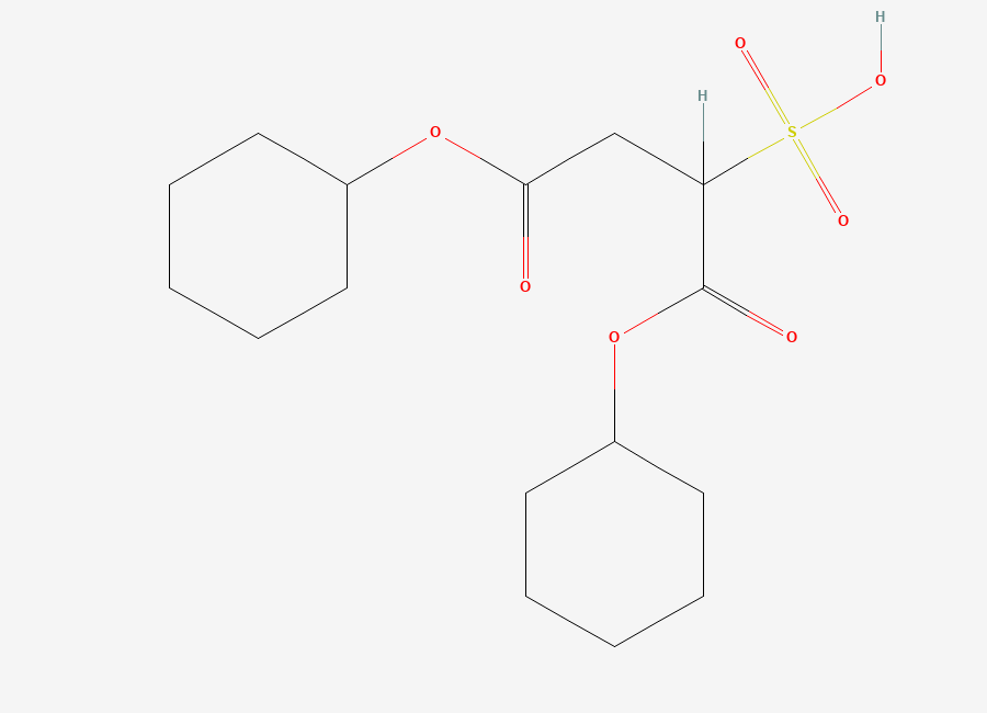 Two-dimensional chemical structure of Dicyclohexyl sulfosuccinate
