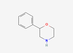 Two-dimensional chemical structure of 2-Phenylmorpholine