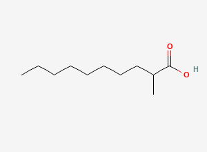 Two-dimensional chemical structure of Decanoic acid, 2-methyl-