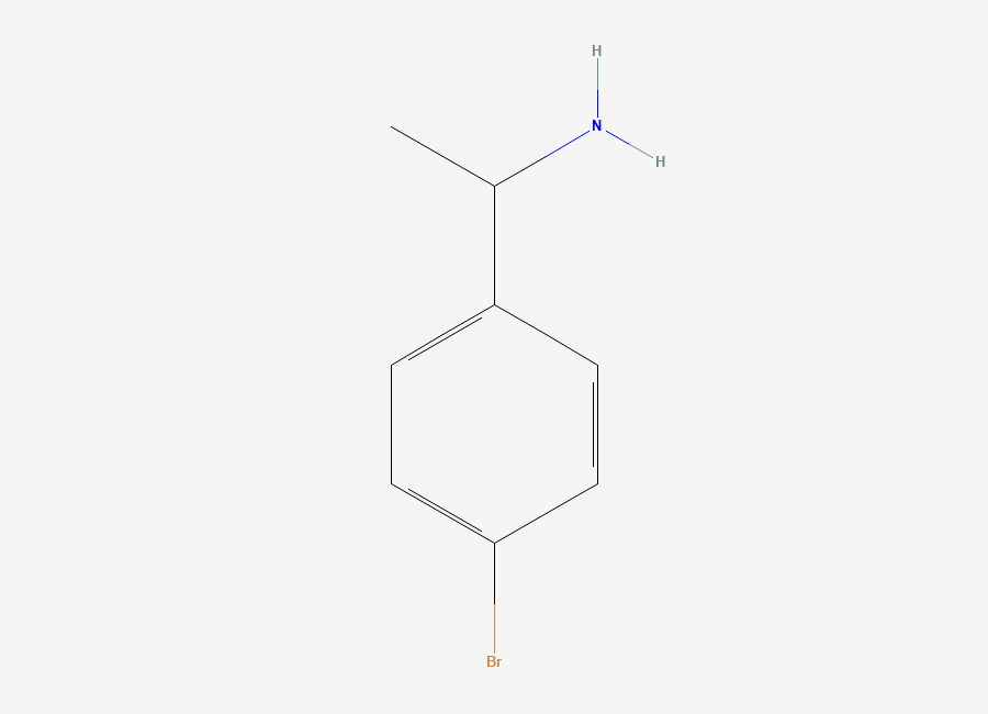 Two-dimensional chemical structure of 1-(4-Bromophenyl)ethylamine