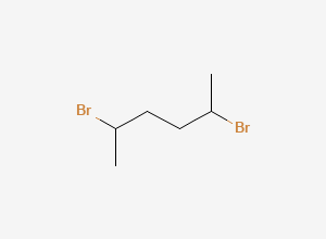 Two-dimensional chemical structure of 2,5-Dibromohexane