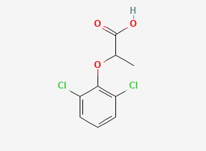 Two-dimensional chemical structure of 2,6-Dichlorophenoxy-alpha-propionic acid