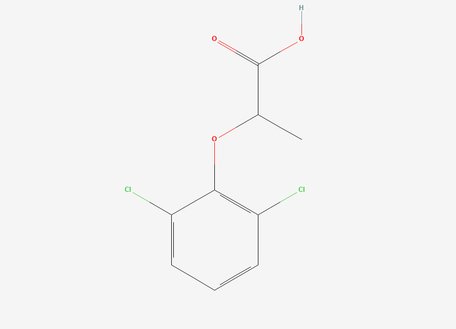 Two-dimensional chemical structure of 2,6-Dichlorophenoxy-alpha-propionic acid