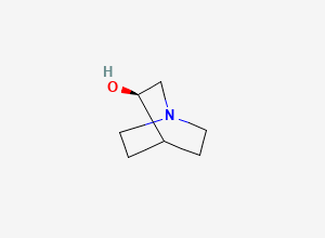 Two-dimensional chemical structure of 3-Quinuclidinol, (-)-