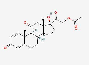 Two-dimensional chemical structure of Prednisone 21-Acetate/ Prednisone EP Impurity E, CAS 125-10-0