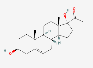Two-dimensional chemical structure of 17-Hydroxypregnenolone