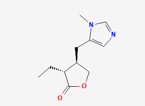 Two-dimensional chemical structure of Pilocarpine EP Impurity A (Free Base), CAS 531-35-1