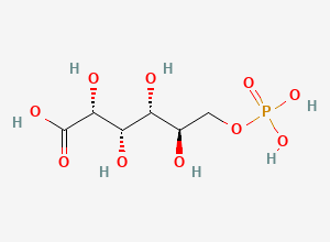 Two-dimensional chemical structure of 6-Phosphogluconic Acid