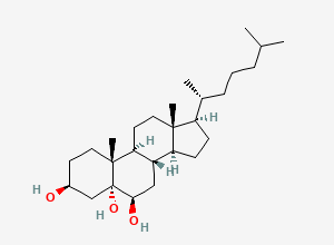 Two-dimensional chemical structure of 3beta,5alpha,6beta-Trihydroxycholestane